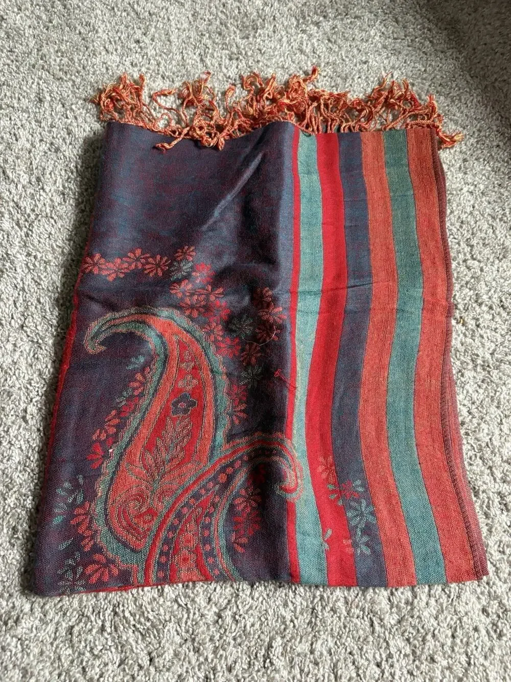 Pashmina Women's Scarf Red Pattern One Size